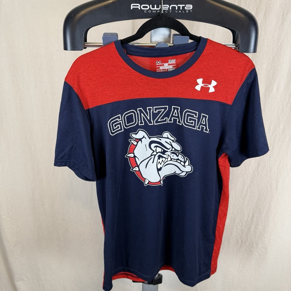 Under Armour Gonzaga University Bulldogs Shirt Shirt Small S Blue Heat Gear